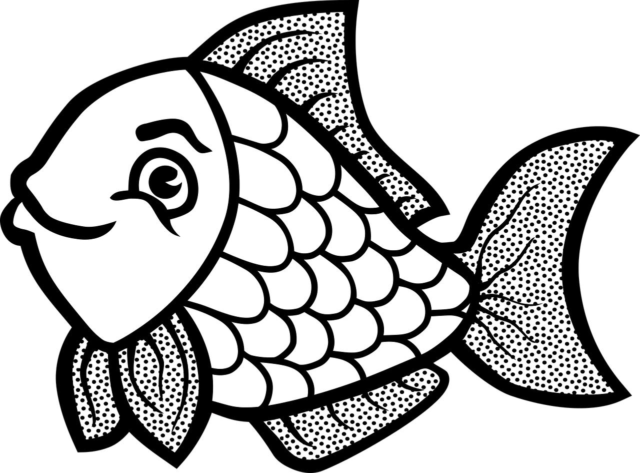 Fish coloring pages for kids: 14 pics - HOW-TO-DRAW in 1 minute