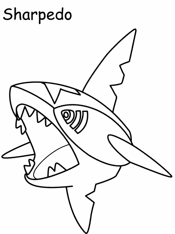 coloring pokemon printable shark