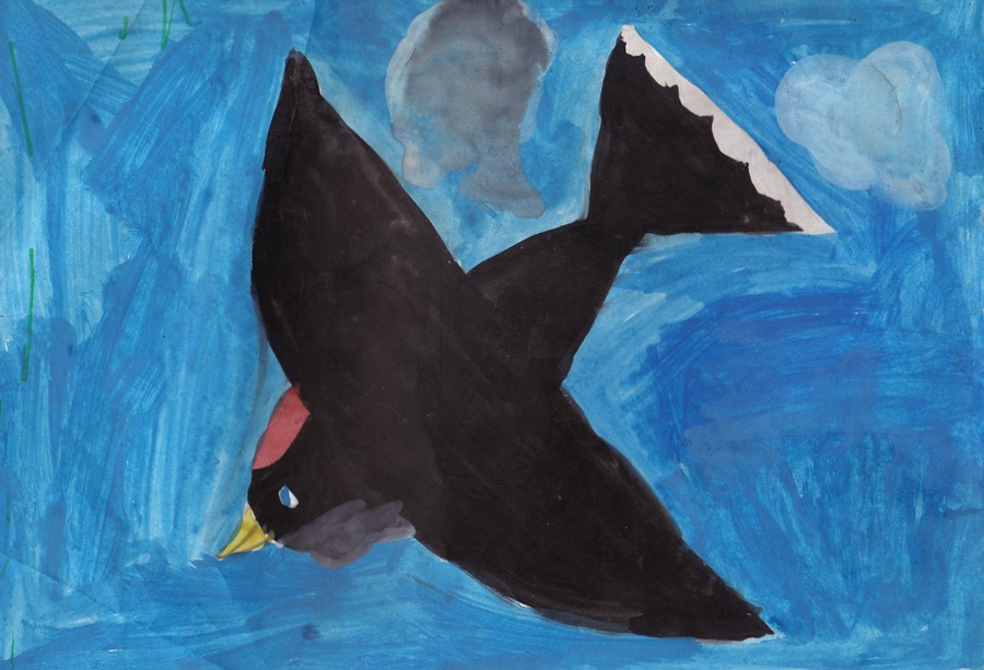 Swallow - сhildren drawing