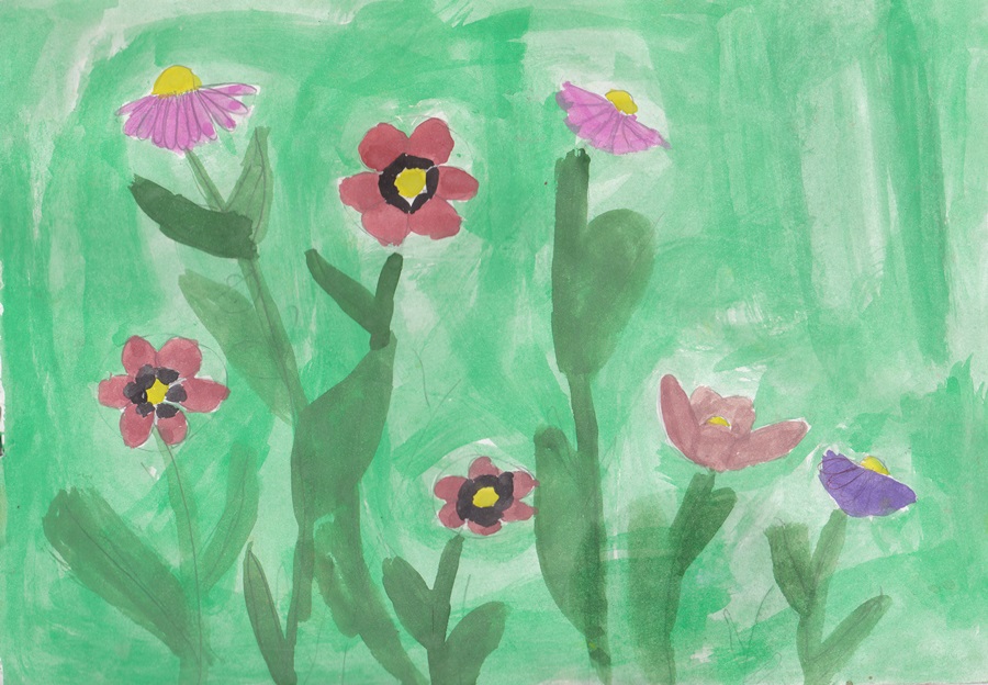 Wildflowers сhildren drawing (2)