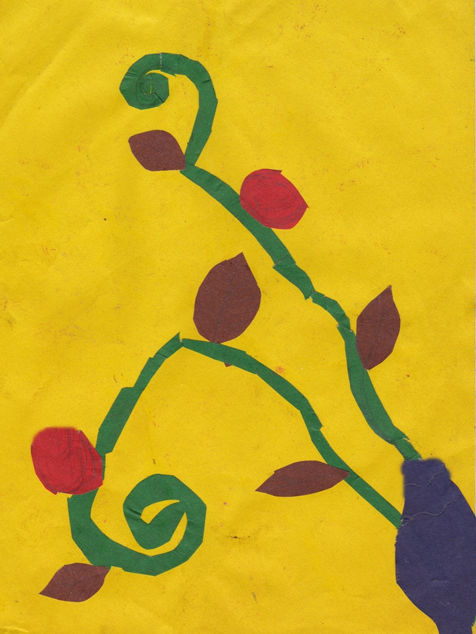 applique paper flowers сhildren drawing (96)