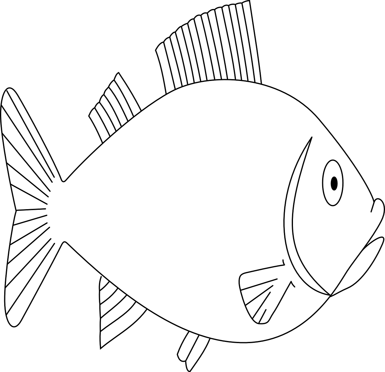 Fish coloring pages free for kids 4