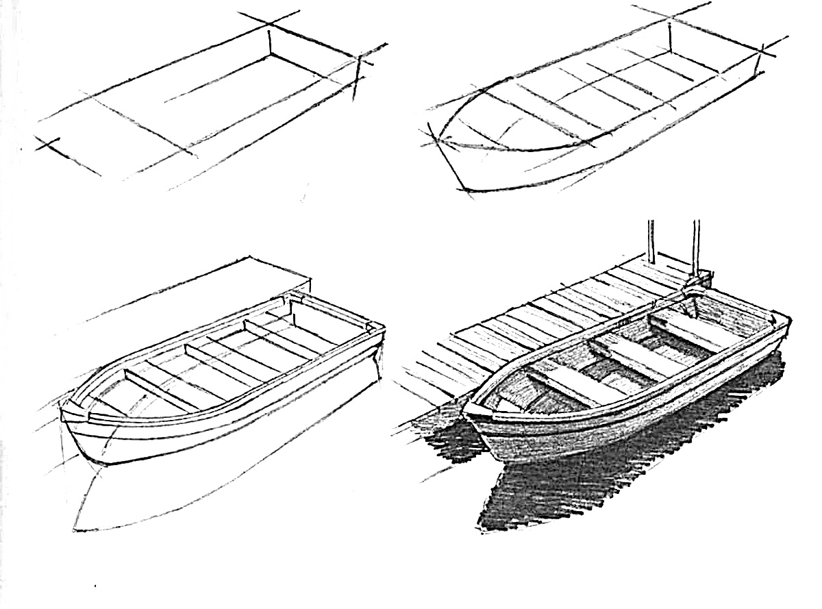 How to draw a boat step-by-step 7