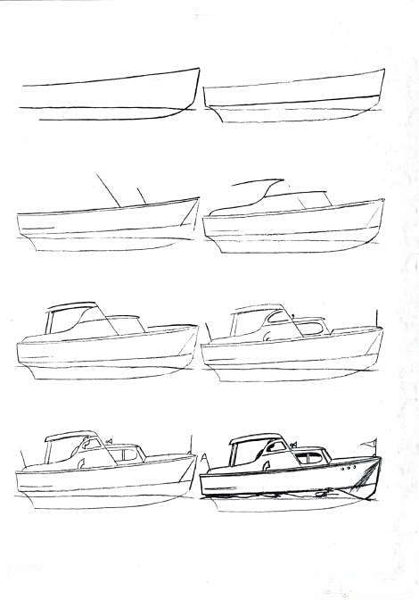 How to draw a boat step-by-step 8