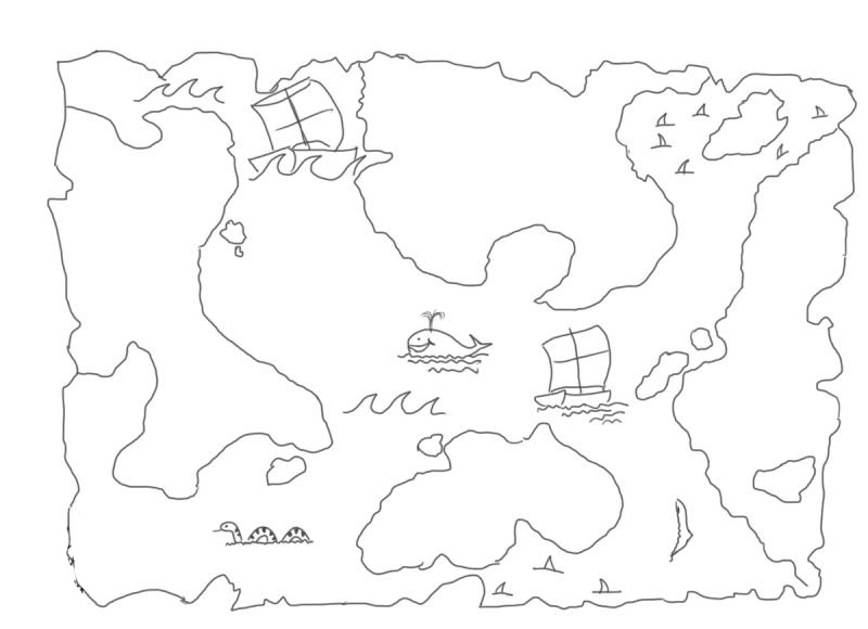 how to draw a treasure map, pirates map 11