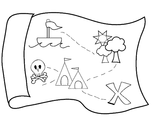 how to draw a treasure map, pirates map 12