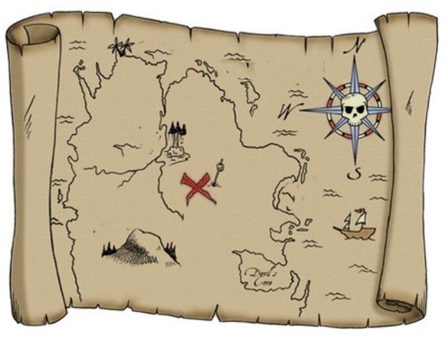 how to draw a treasure map, pirates map 13