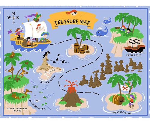 how to draw a treasure map, pirates map 9