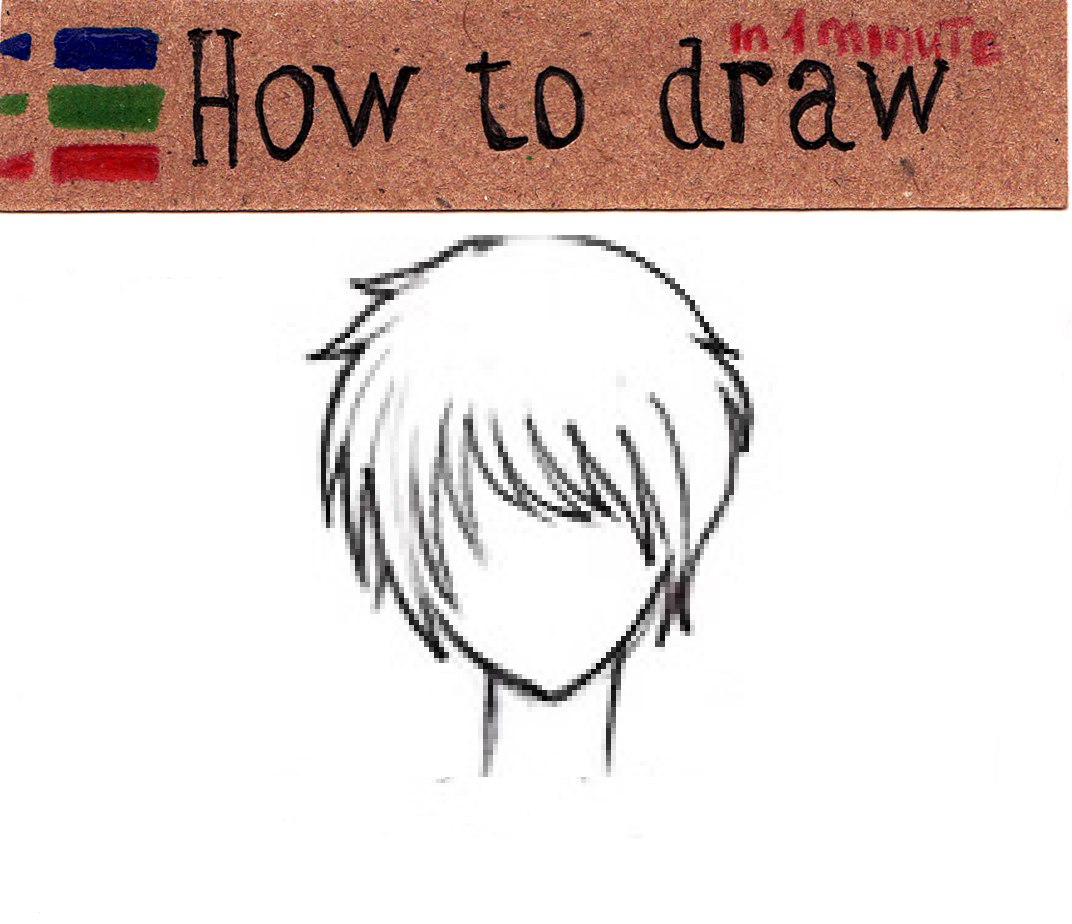 Easy anime boys Hair Coloring Pages: 6 Easy Coloring Pages