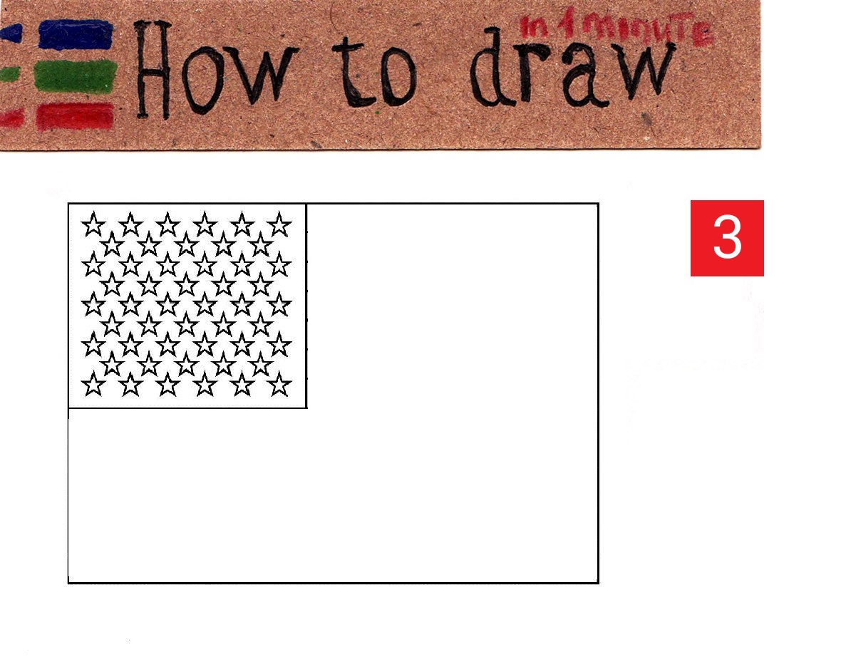 How to draw the american flag