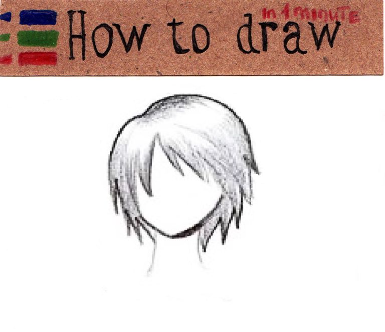 6 easy hair colorings for anime boys: 6 Easy Coloring Pages