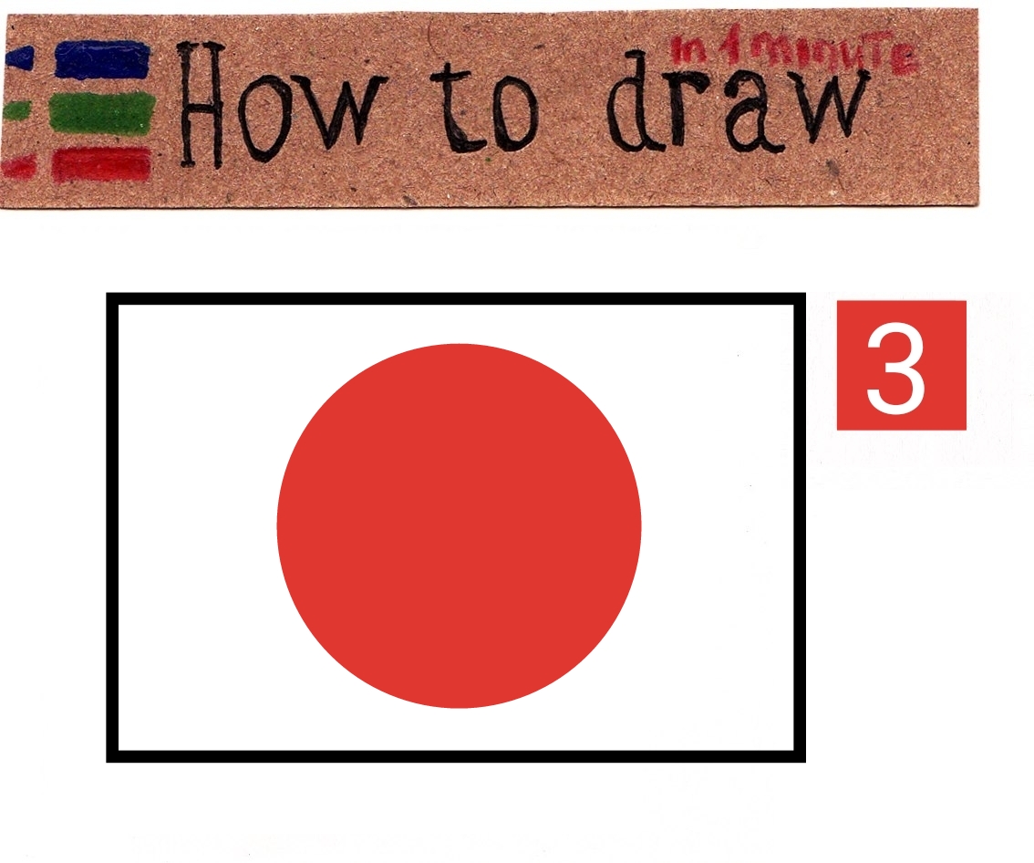 How to draw the flag of Japan