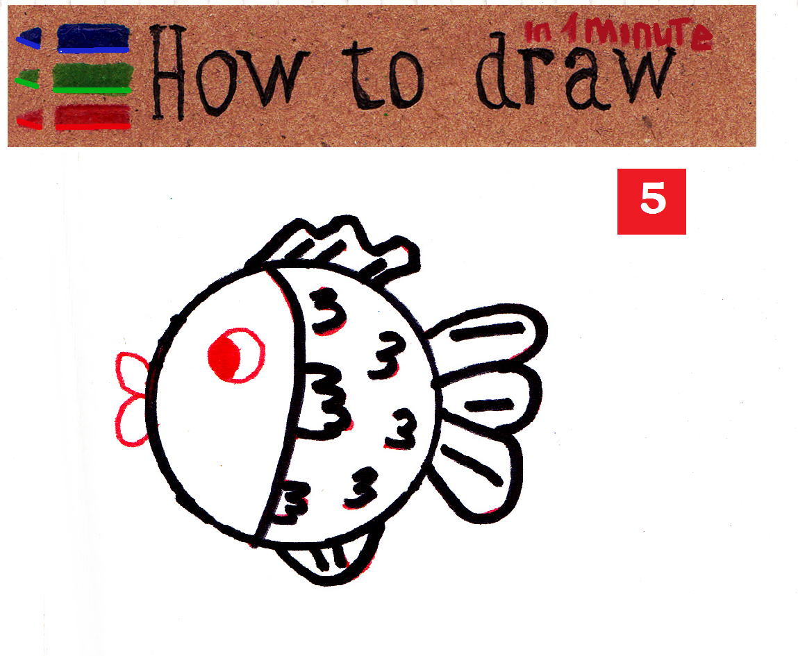 How to draw a fish step by step