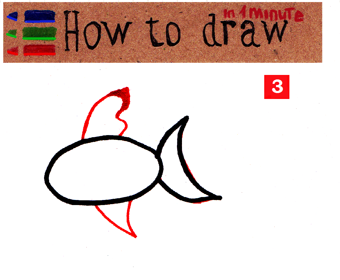 How to draw a fish - easy lesson