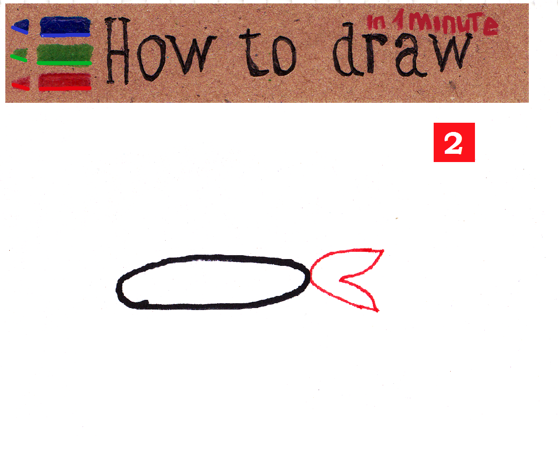 How to draw a fish step by step simple