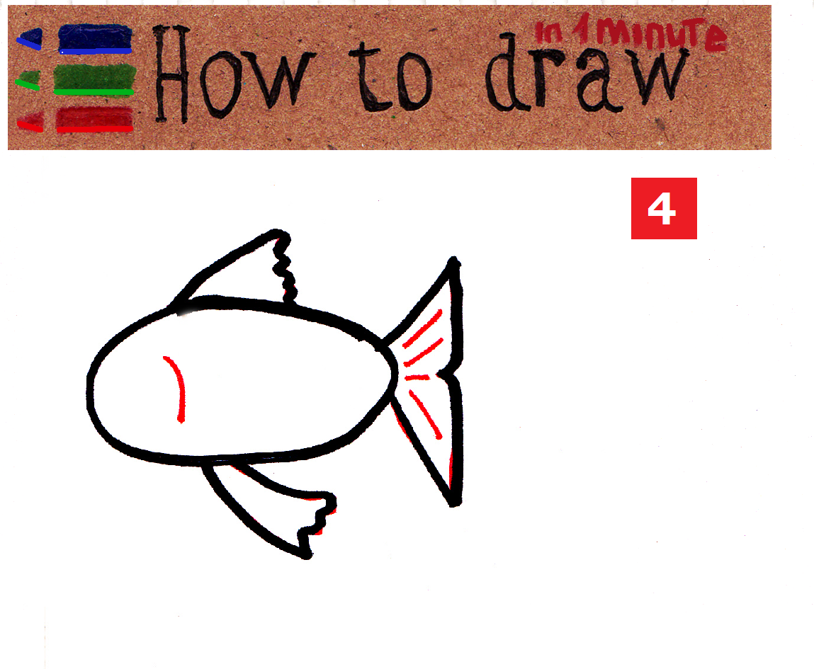 How to draw a fish easily for kids
