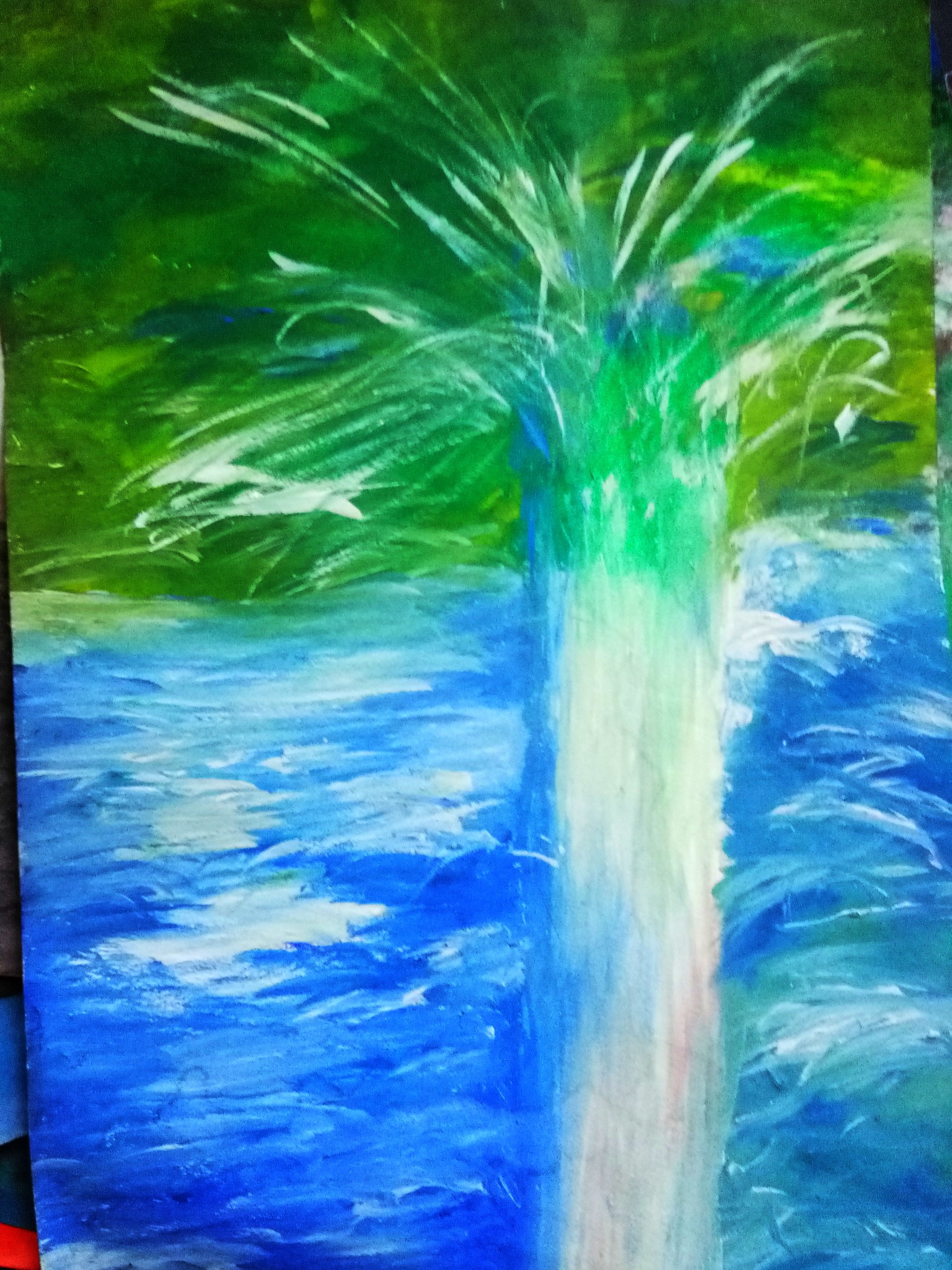Paintings for interior - impressionism style, drawing tree