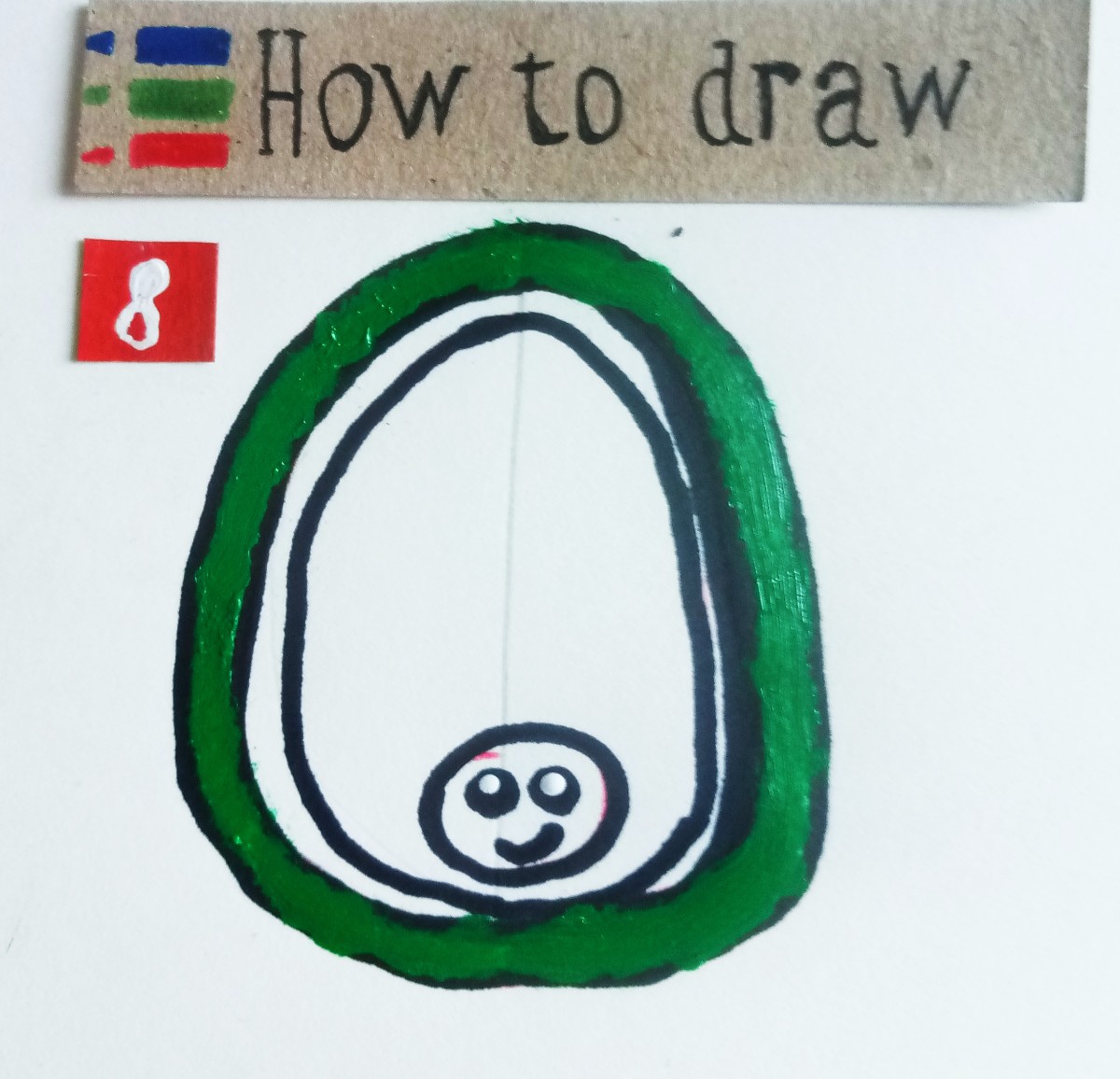 How to draw an avocado