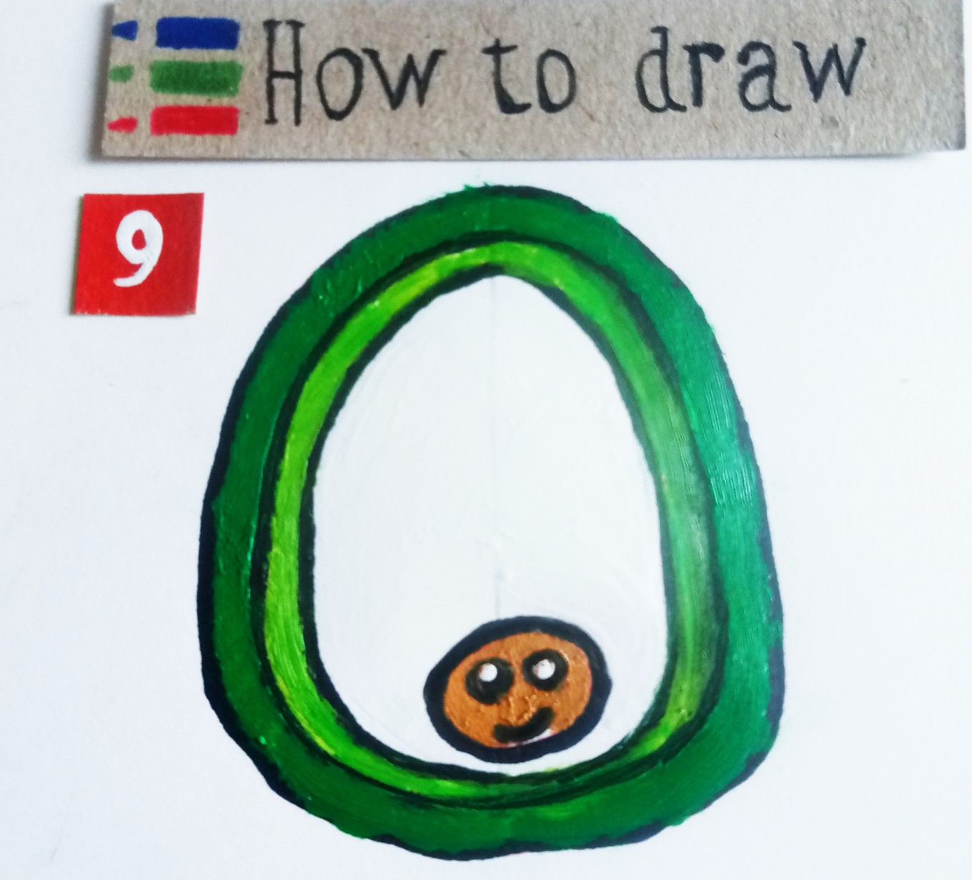 How to draw an avocado - step by step tutorial