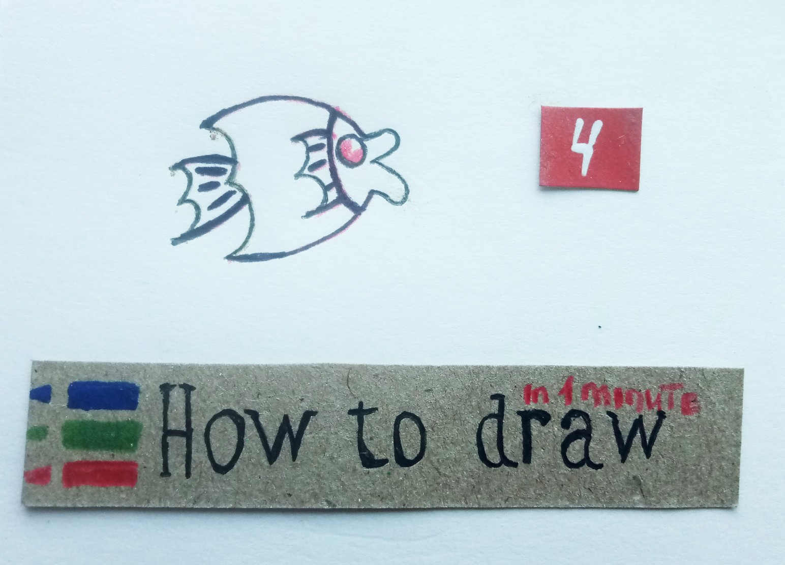 How to draw a fish - a lesson step by step