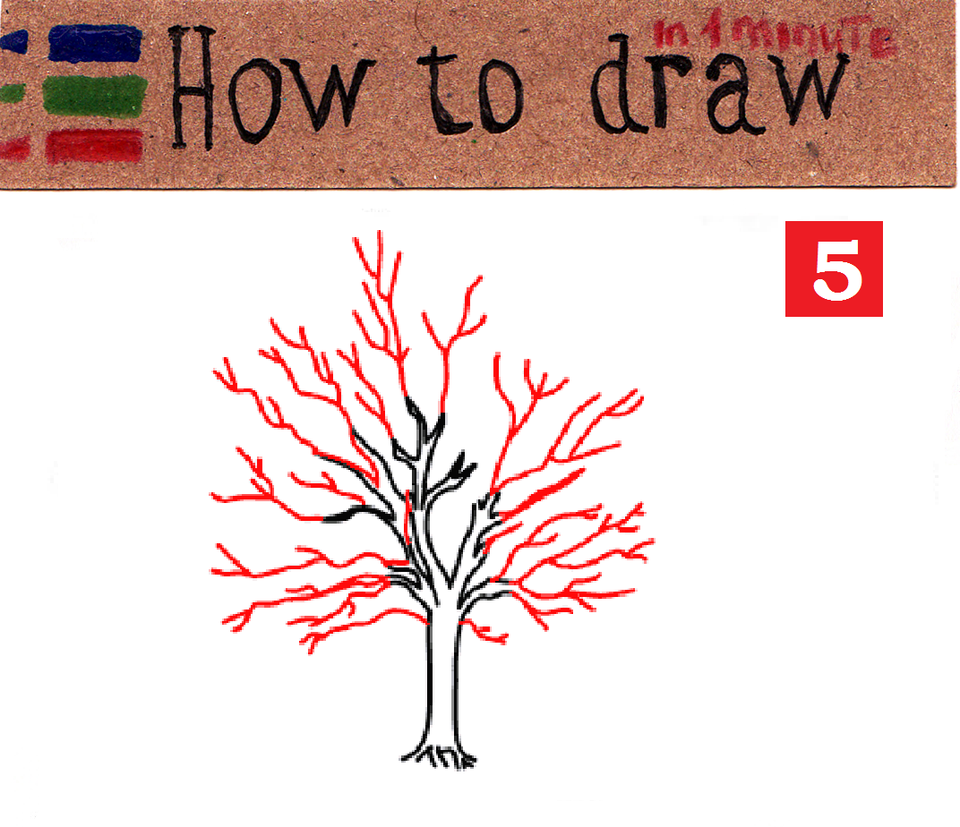 How to draw a tree: easy step by step tutorial